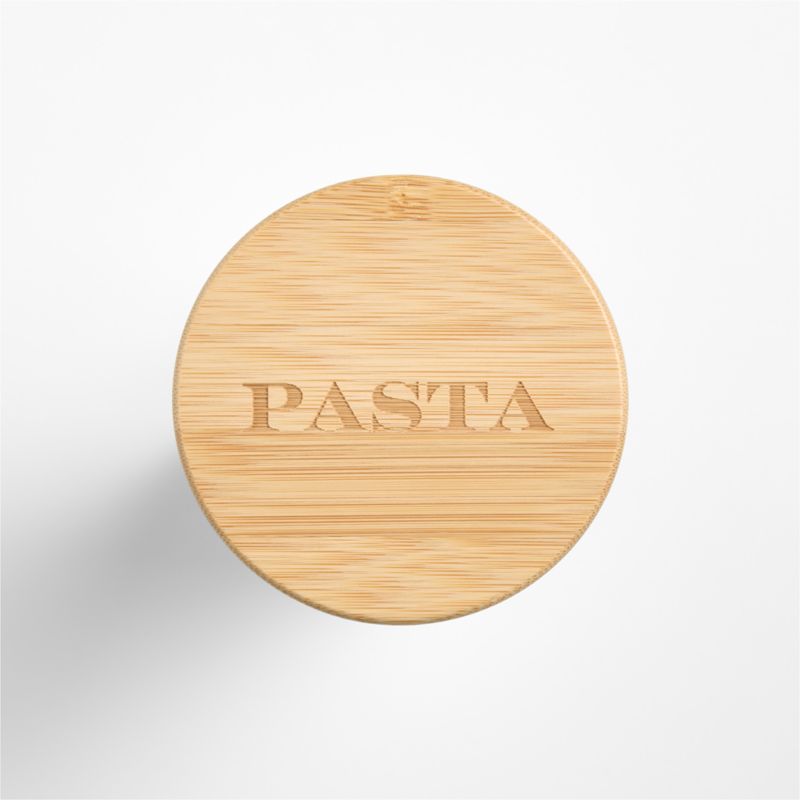 Crate & Barrel Extra-Large Round Glass Canister with Bamboo Lid - image 3 of 9