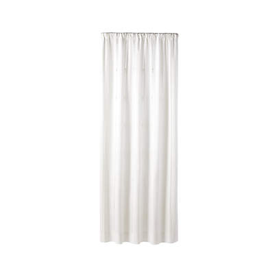 Eyelet White Curtain Panel 50 X108, Crate And Barrel Shower Curtains White