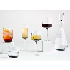 Customized Slanted Top Edge 450ml Fine Crystal Glasses