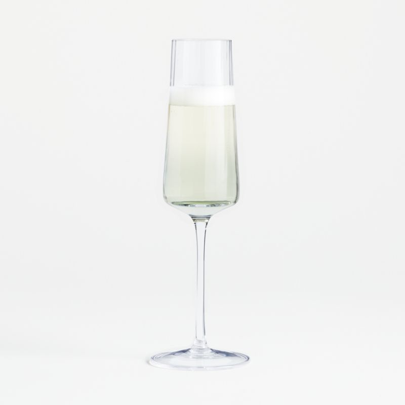 Ezra Optic Tulip Champagne Glass Flute + Reviews | Crate & Barrel