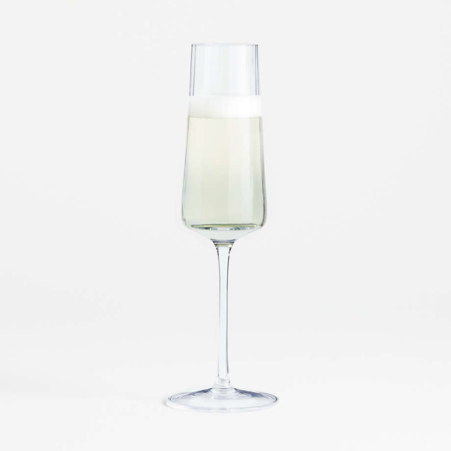 Ezra Optic Tulip Champagne Glass Flute + Reviews | Crate & Barrel