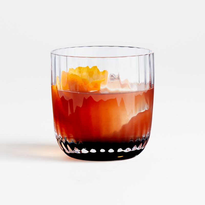 Ezra Optic Double Old-Fashioned Glass + Reviews | Crate & Barrel