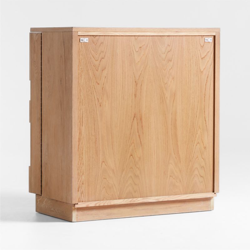 Ezra Natural Rye Wood Bar Cabinet with Shelves - image 6 of 9