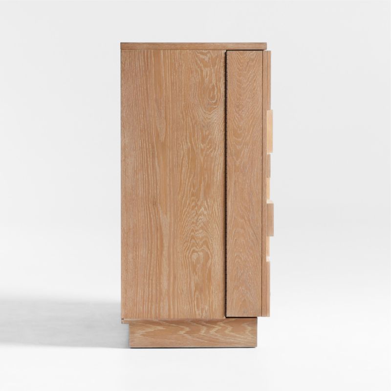 Ezra Natural Rye Wood Bar Cabinet with Shelves - image 5 of 9