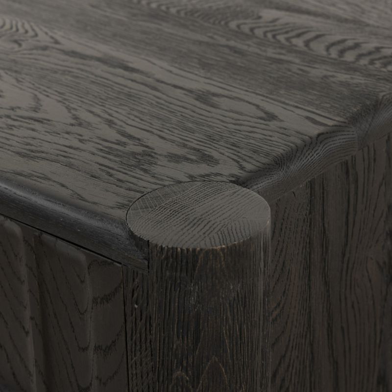 Ezri 42" Black Carved Oak Wood Bar Cabinet - image 5 of 8