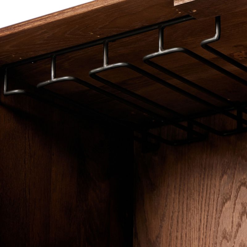 Ezri 42" Brown Carved Oak Wood Bar Cabinet - image 4 of 9