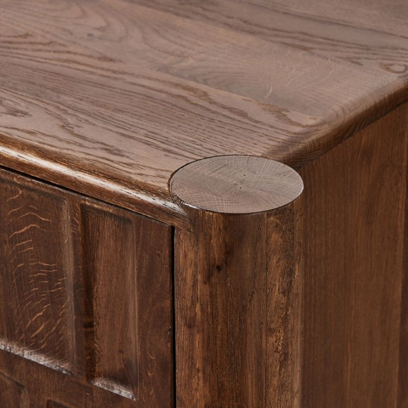 Ezri 42" Brown Carved Oak Wood Bar Cabinet - image 7 of 9