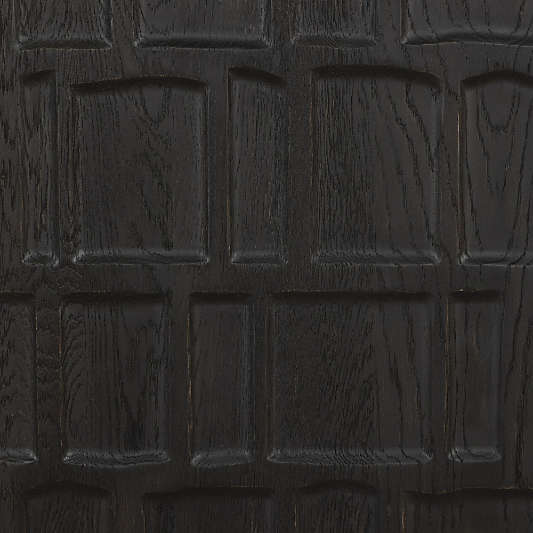 Ezri 82" Black Carved Oak Wood Storage Media Console