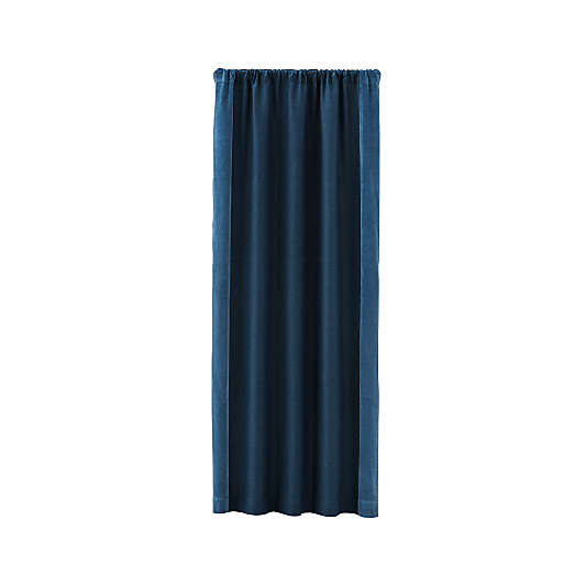 Ezria Blue Linen Curtain Panel 48"x84"