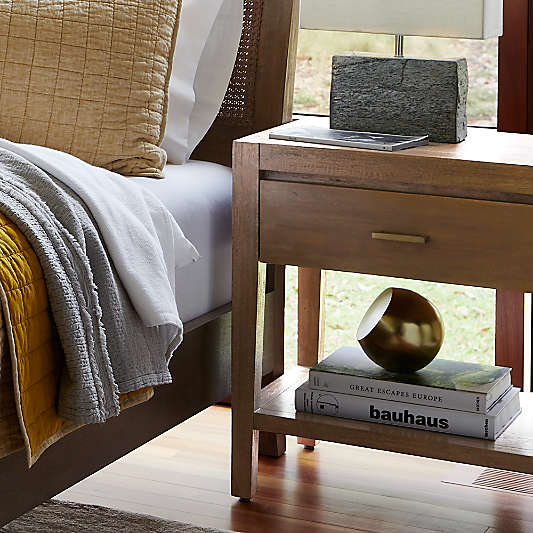 Dawson 24" Light Brown Wood Nightstand