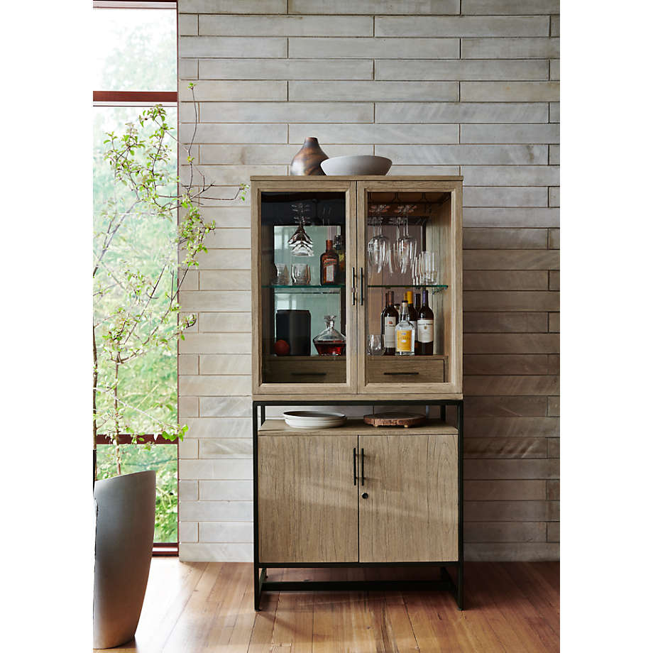 Bar and outlet cabinet set