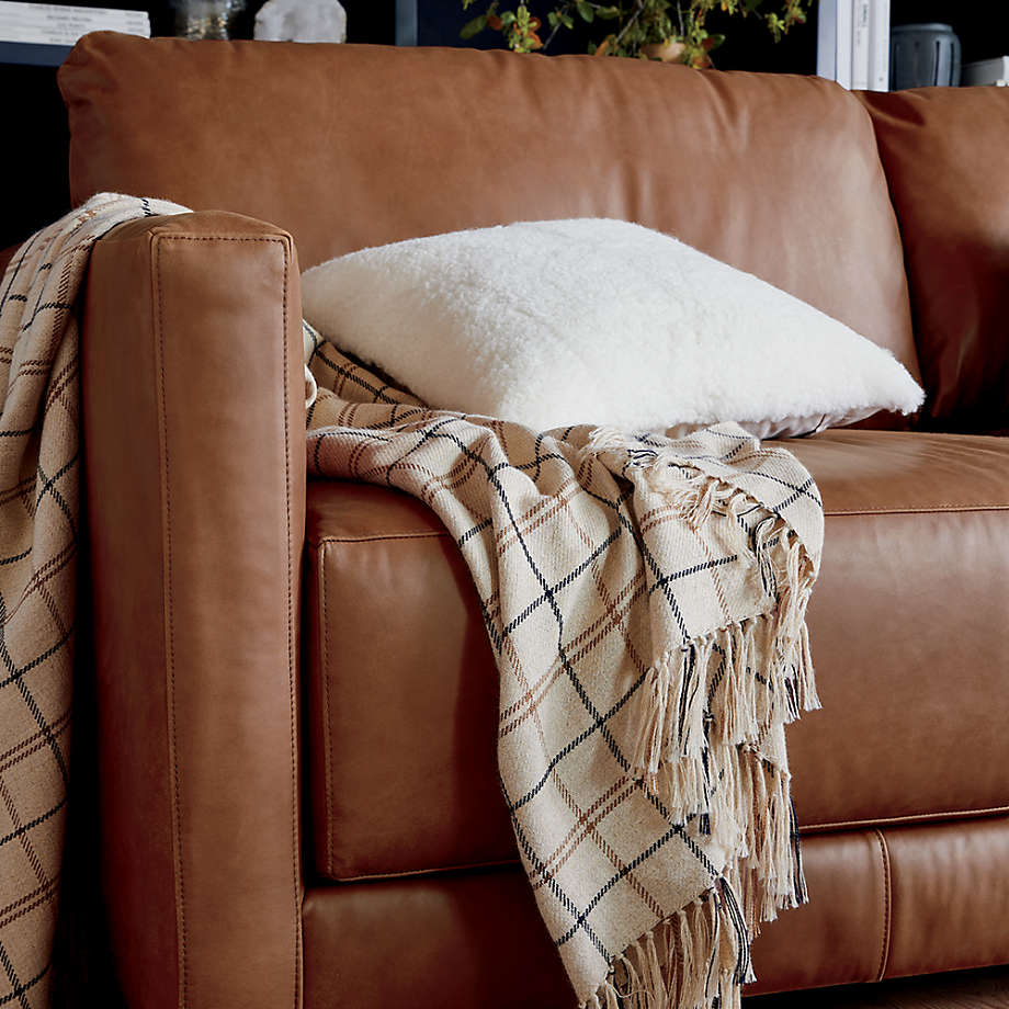 Crate barrel leather sofa sale