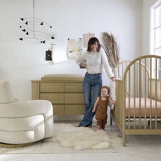 Batik Clay Organic Cotton Baby Changing Pad Cover by Leanne Ford