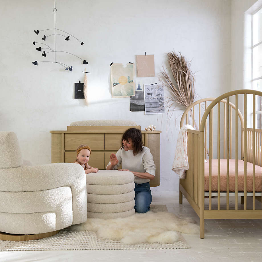 Glider with store storage ottoman