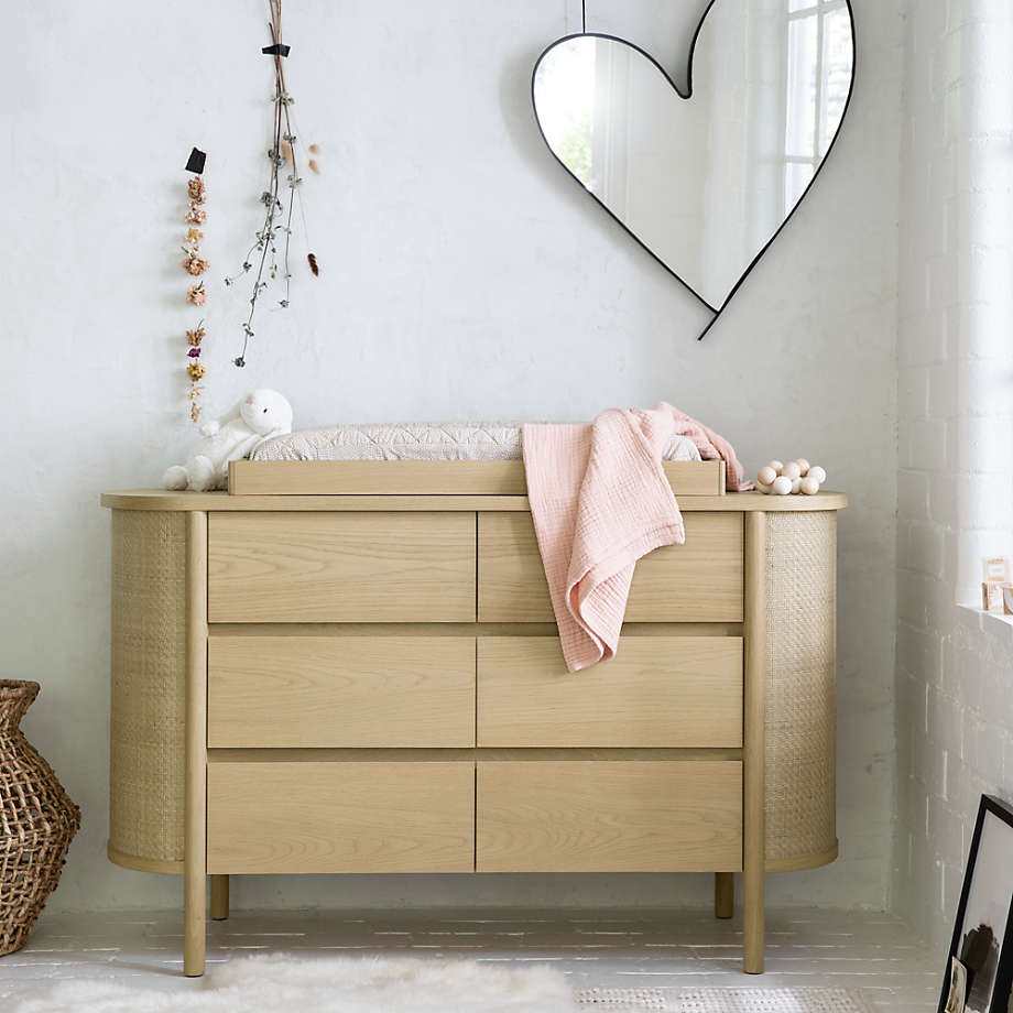 Natural wood changing table dresser online
