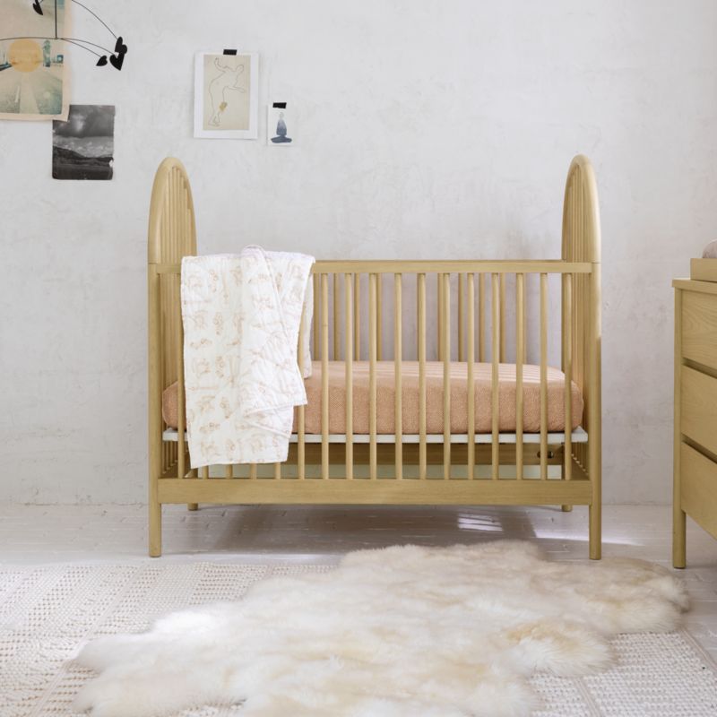 Canyon Natural Spindle Wood Convertible Baby Crib with Toddler Bed Rail by Leanne Ford - image 7 of 19