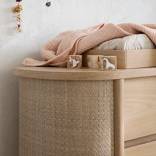 Canyon 56" Natural Wood Wide 6-Drawer Kids Dresser by Leanne Ford