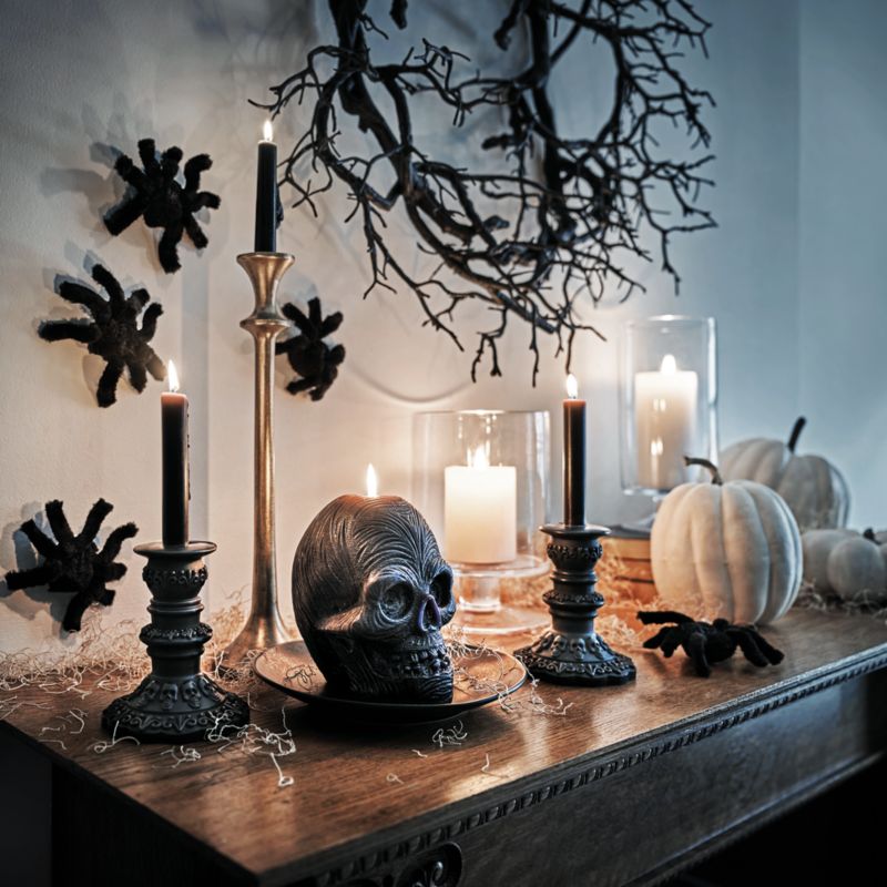 Faux Pre-Lit Black Branch Wreath 26" - image 6 of 8