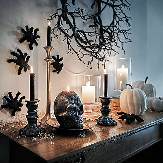 Faux Pre-Lit Black Branch Wreath 26"