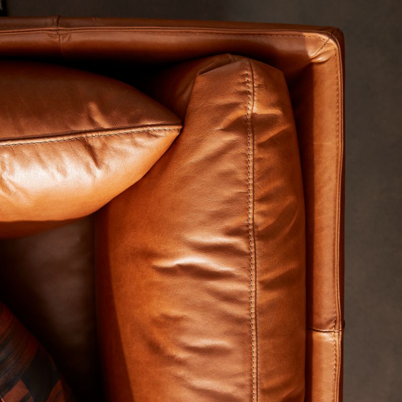 Wells Leather Apartment Sofa - image 6 of 10