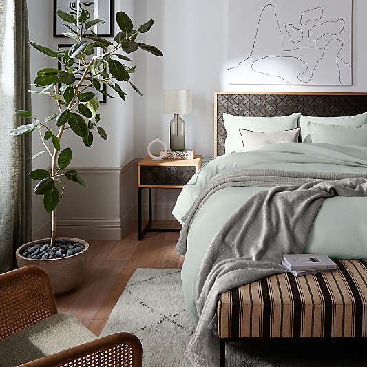 Organic Cotton Gauze Grey King Bed Blanket