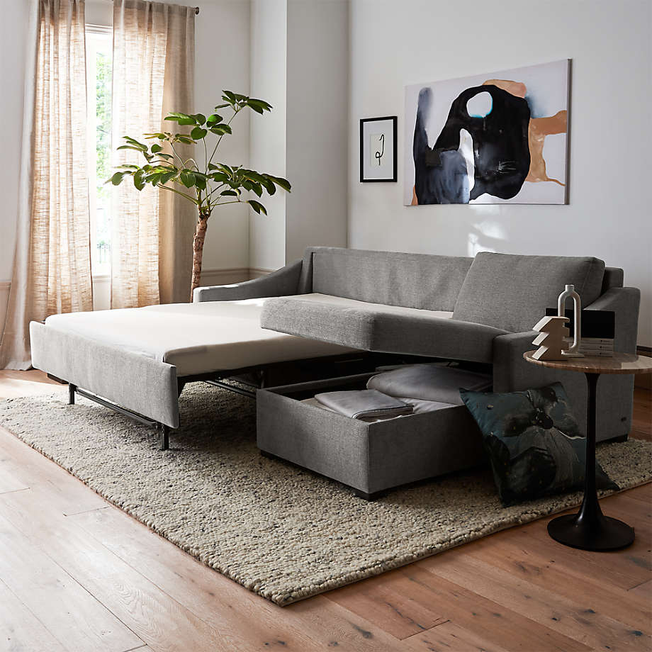 Small sleeper sectional on sale with storage