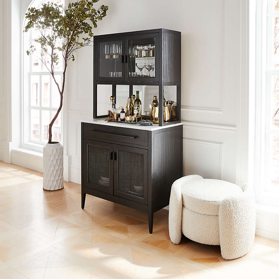 Enzo Marble Top Bar Cabinet with Storage + Reviews | Crate & Barrel