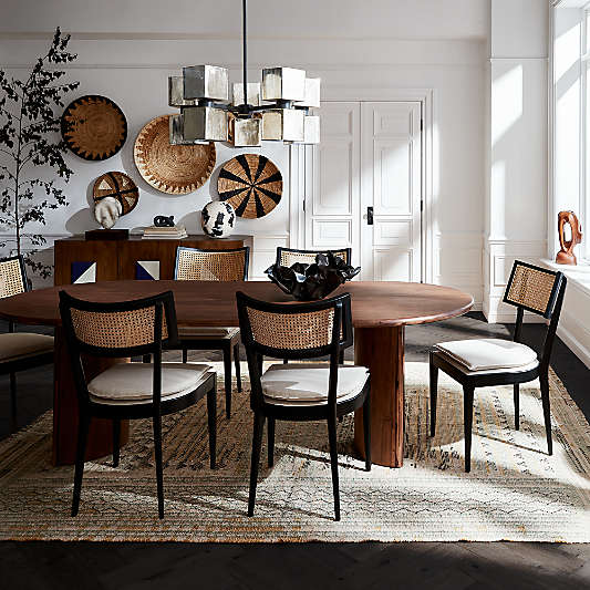 Libby Black Wood and Natural Cane Dining Chair