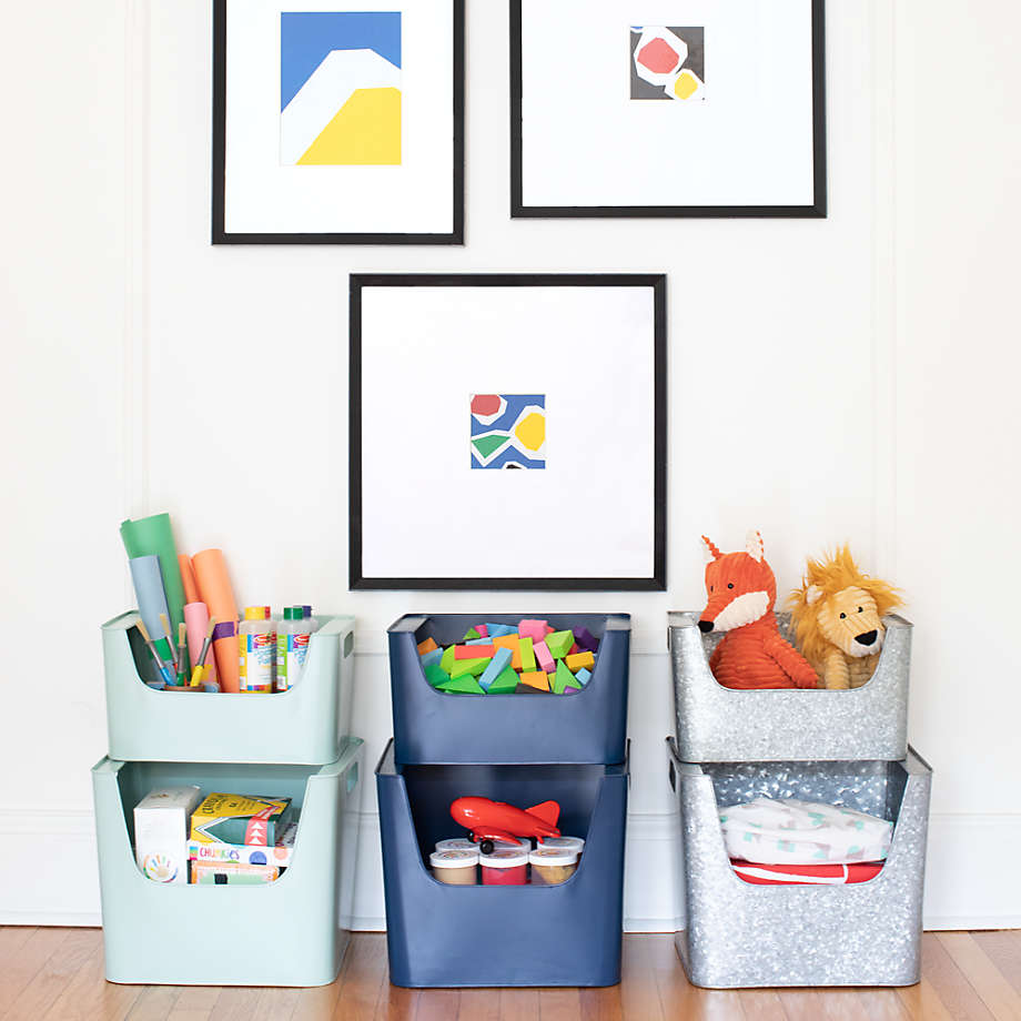 Stacking store toy bins