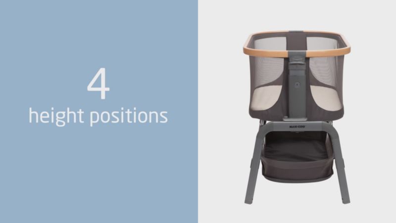 Play Maxi-Cosi ® Iora ™ Essential Graphite Grey Mesh Travel Baby Bassinet with Storage - video 2 of 2