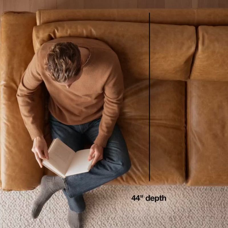Play Wythe 92 Leather Sofa - video 1 of 1