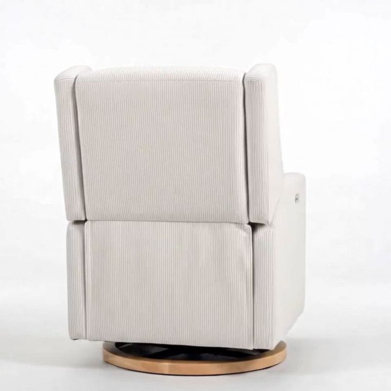 Play Babyletto Kiwi Striped Grey Nursery Glider Recliner Chair - video 1 of 1