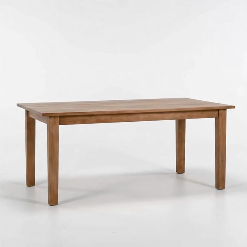 Play Basque 65" Weathered Light Brown Solid Wood Dining Table - video 2 of 3
