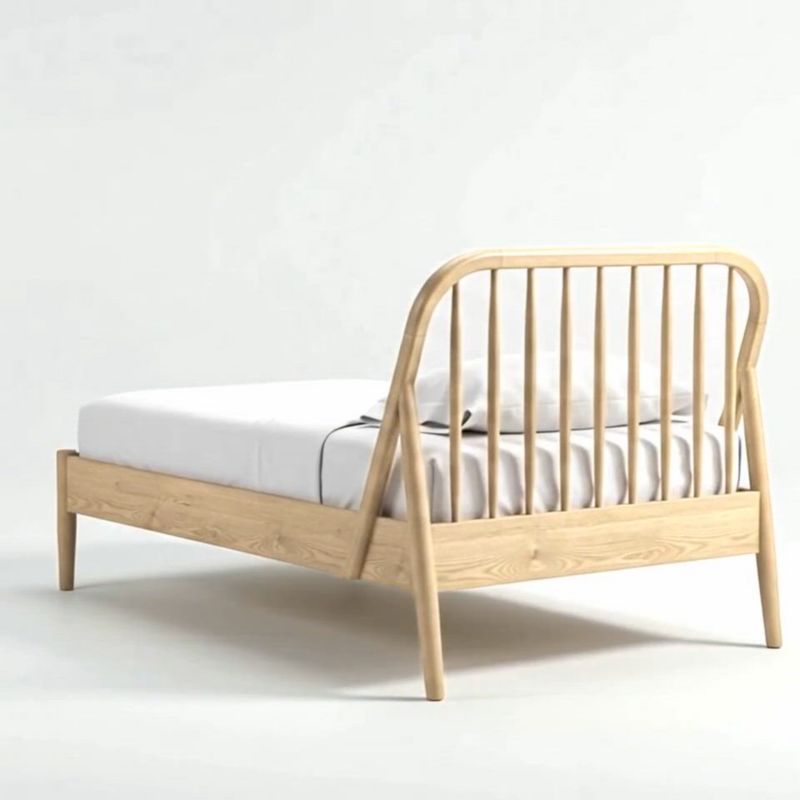 Play Bodie Spindle Natural Oak Wood Kids Queen Bed - video 1 of 1