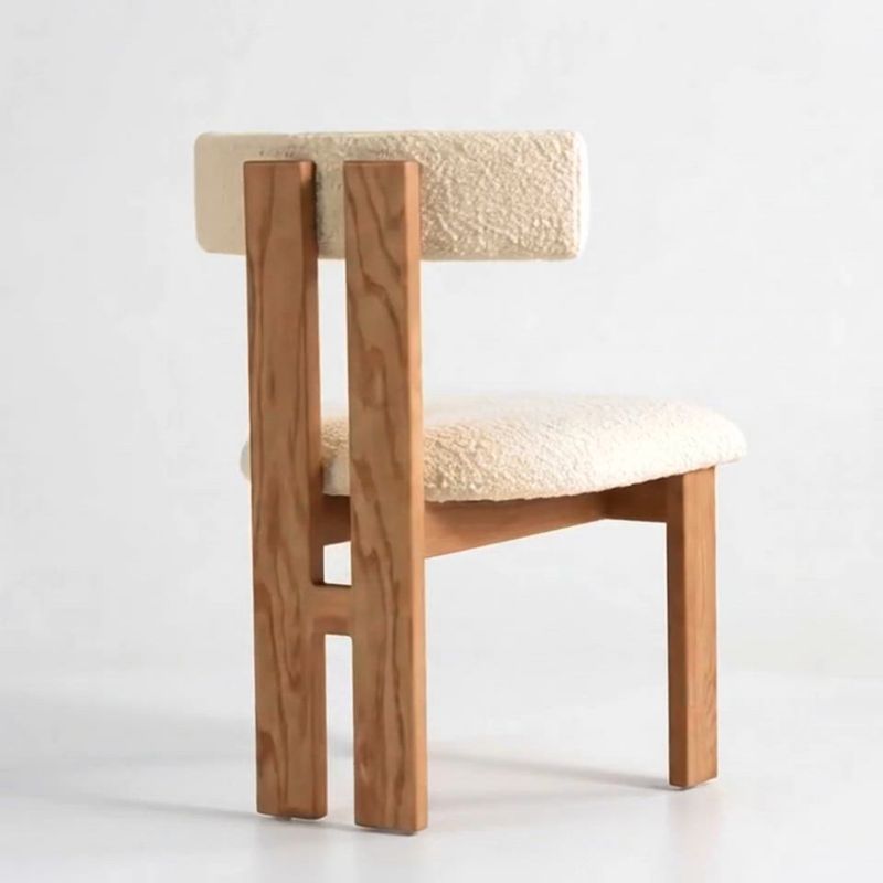Play Ceremonie Natural Boucle Dining Chair by Athena Calderone - video 1 of 1