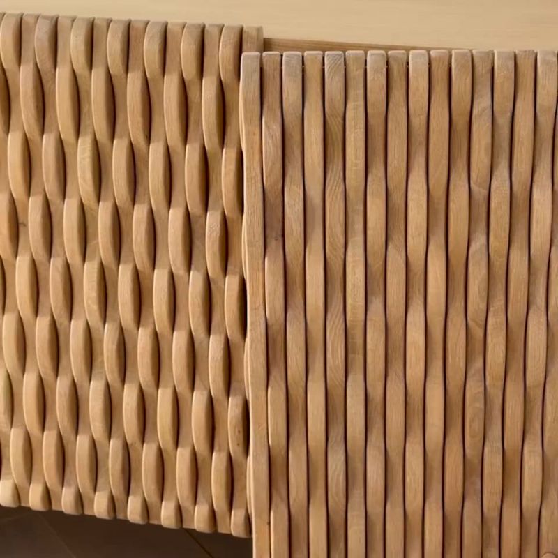 Play Esselen 78" White Oak Storage Media Console - video 1 of 1