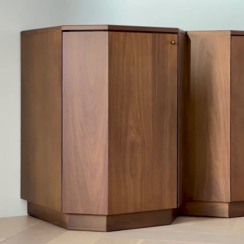 Play Harbury 80" Brown Oak Wood Storage Media Console - video 1 of 1
