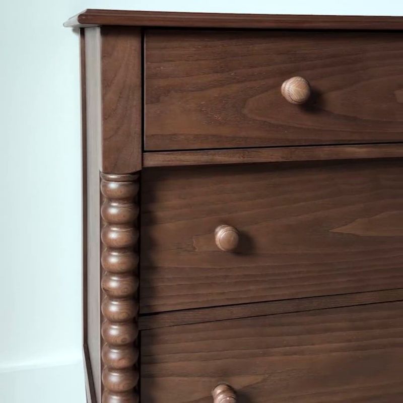 Play Jenny Lind 62" Deep Brown Wood Extra Wide 7-Drawer Kids Dresser - video 1 of 1