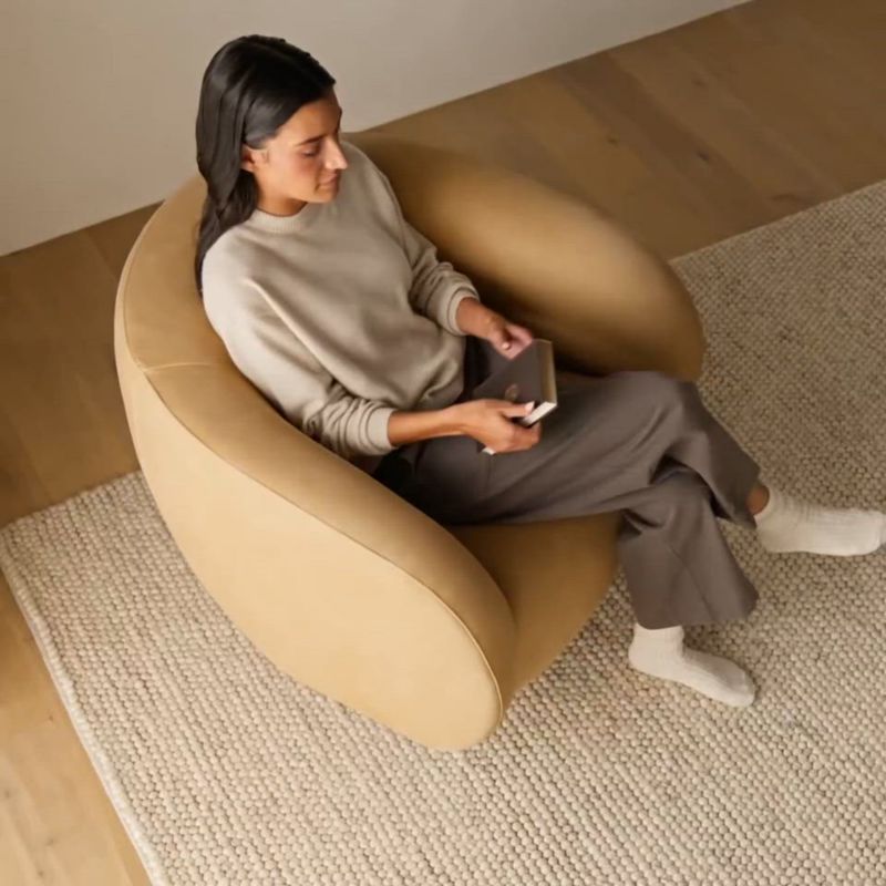 Play Kessler Leather Swivel Accent Chair - video 1 of 1