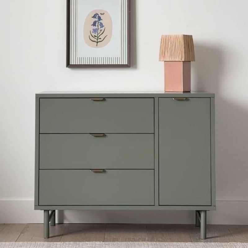 Play Classic 44" Green Wood 3-Drawer Kids Dresser with Door - video 1 of 1