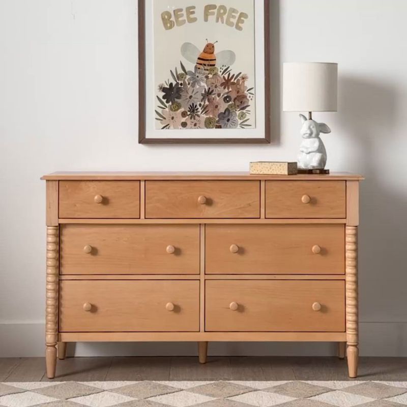 Play Jenny Lind 54" Maple Wood Wide 7-Drawer Kids Dresser - video 1 of 1
