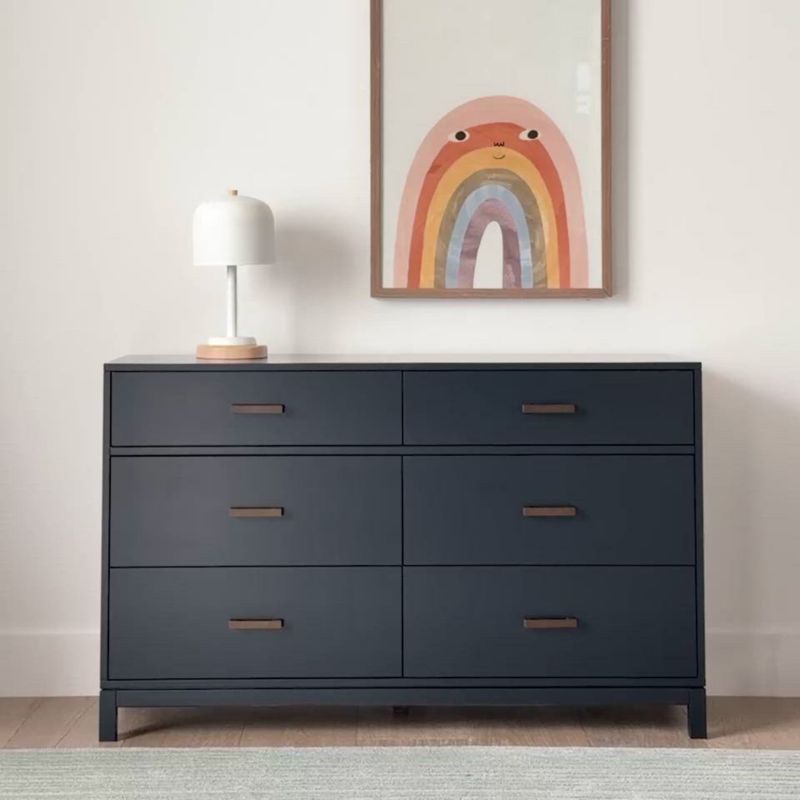 Play Parke 55" Navy Blue Wood 6-Drawer Kids Dresser - video 1 of 1