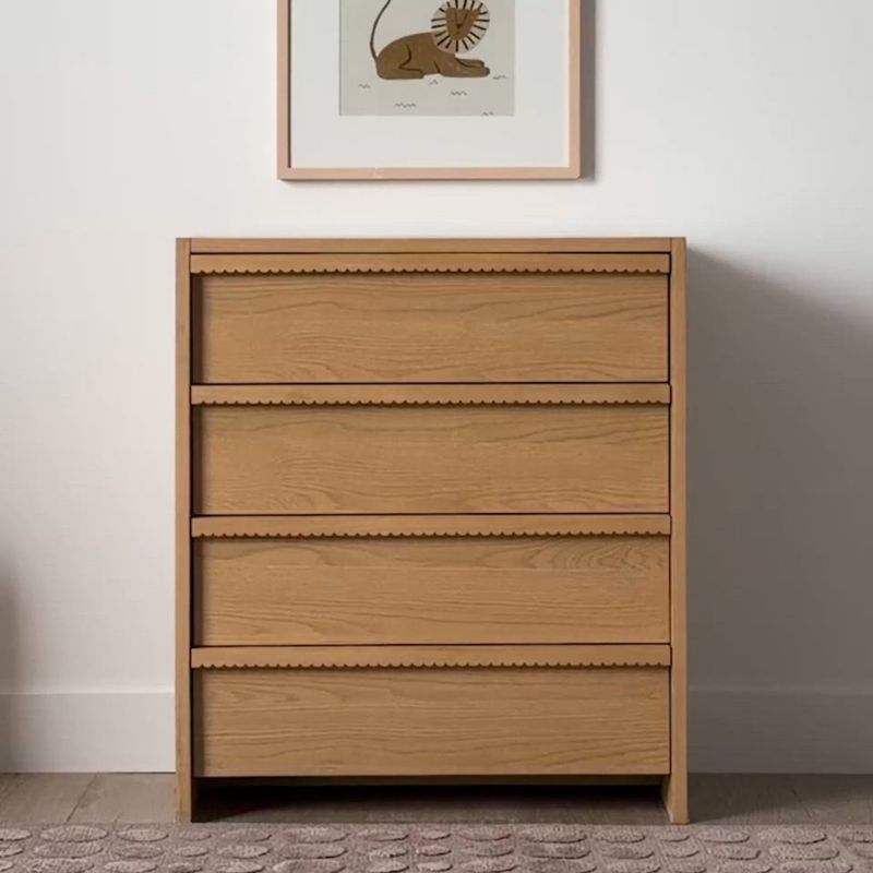 Play Raya 36" Natural Oak Wood 4-Drawer Kids Dresser - video 1 of 1