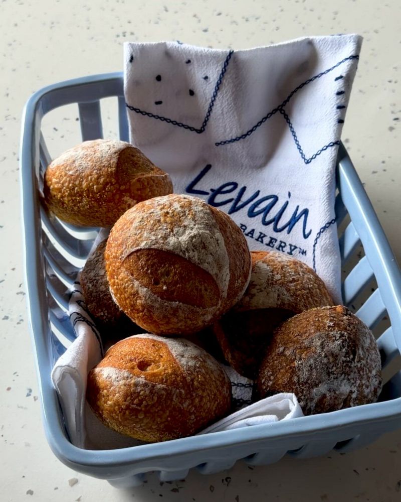 Play The Blue Earthenware Bread Basket by Levain Bakery - video 1 of 1