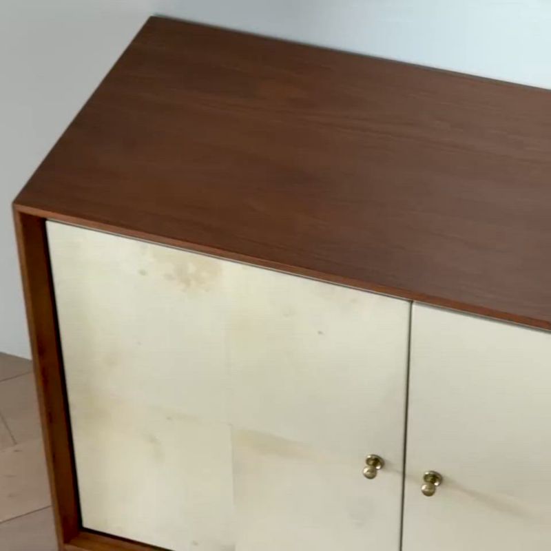 Play Parchemin 80" Walnut and Parchment Storage Media Console by Jeremiah Brent - video 1 of 1
