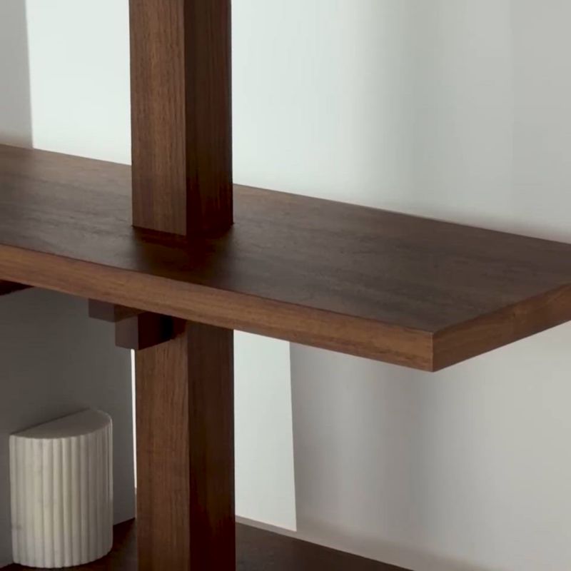 Play Steppe 68" Walnut Storage Bookcase Room Divider - video 1 of 1