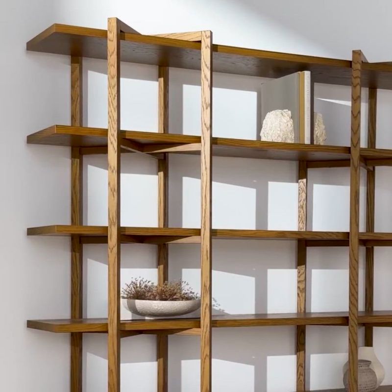 Play Thomas Barley Oak Wood Wide Open Bookcase/Room Divider - video 1 of 1