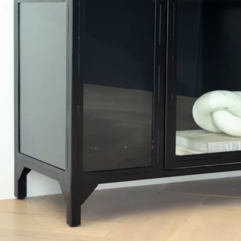 Play Ventana 40" Black Metal and Glass Storage Display Cabinet - video 1 of 2