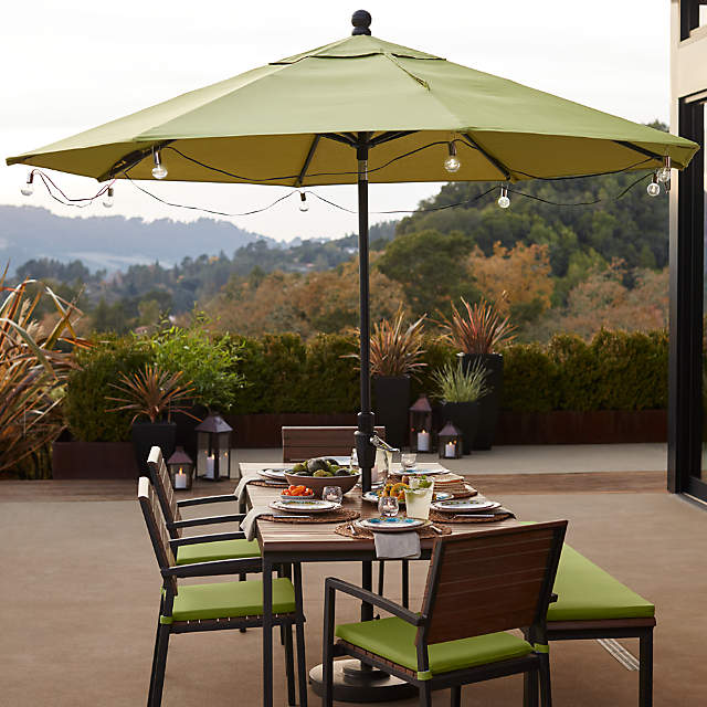 How To Hang String Lights On Patio Umbrella