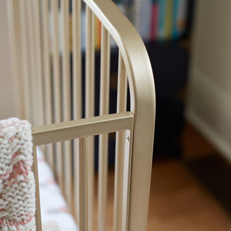 Larkin Gold Metal Baby Crib - image 7 of 17